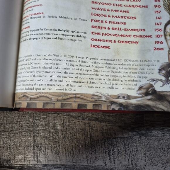 Vtg Mongoose Conan Aquilonia Flower of the West Roleplaying Hardcover Sourcebook - Picture 6 of 16